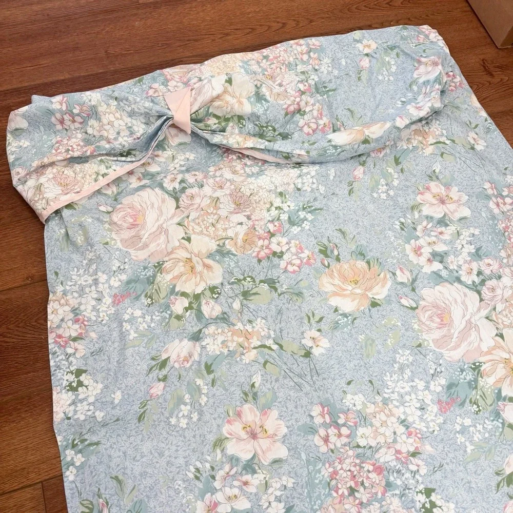 Vintage Croscill Tie Back‎ Drape Curtain 74 X 73 Floral Girly Classic Pink READ